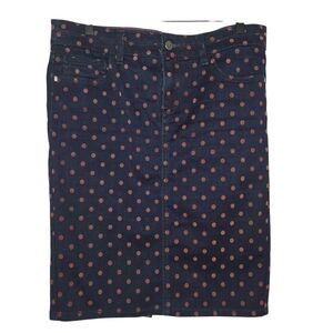 Pilcro Womens Polka Dot Denim Jean Pencil Skirt Size 29